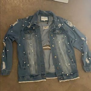vintaged pearl jean jacket